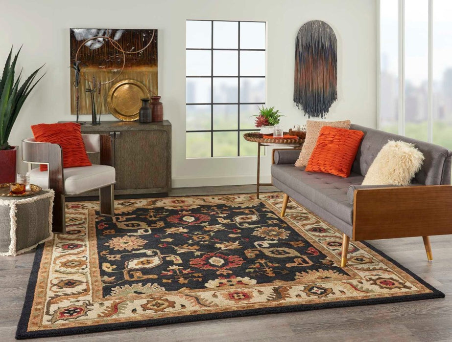 Tahoe Area Rugs Black Wool BLK