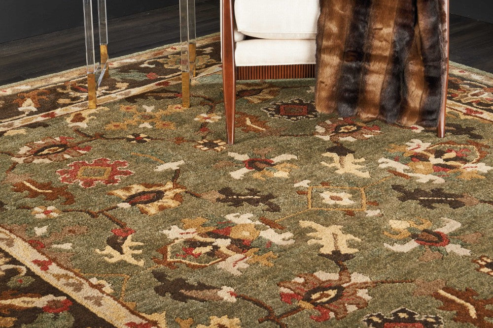 Tahoe Area Rugs Green GRE Wool