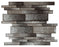 Full Sheet Sample - Casino Royale Random Linear Glass Mosaic - 11.75" x 12" Glossy