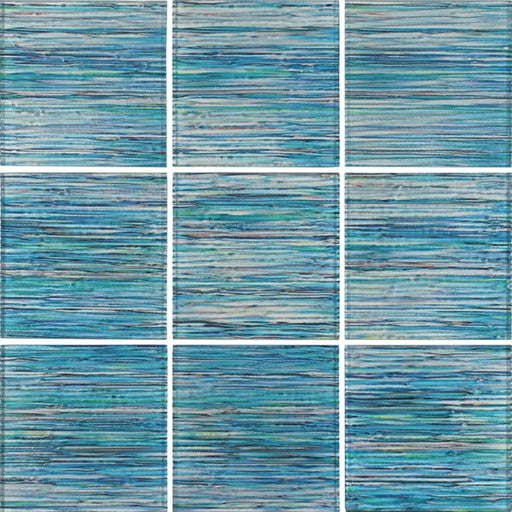 Rainbow Glass Aqua TASRAIN Tile Glossy 1