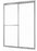 Tides Silver Sliding Framed Shower Door - 44" x 70" with Clear Glass