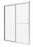 Tides Silver Sliding Framed Shower Door - 48" x 70" with Clear Glass