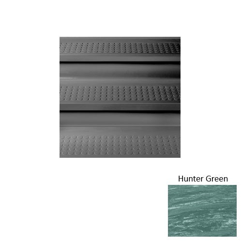 Hunter Green Raised Circles Rubber Stair Tread with Riser 1