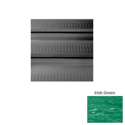 Irish Green Raised Circles Rubber Stair Tread with Riser 1