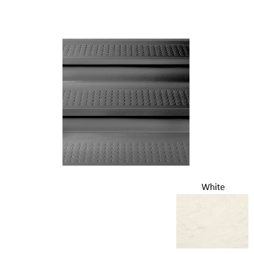 White Raised Circles Rubber Stair Tread with Riser 1