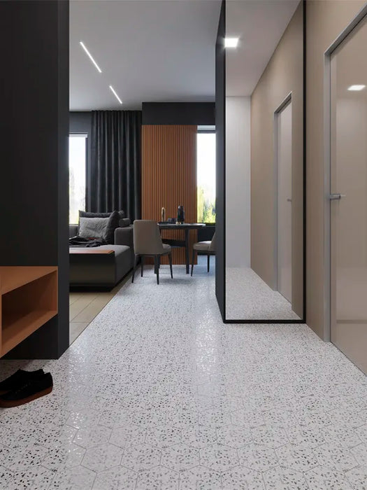 Terra Porcelain Pepper Speckled Tile Matte 2