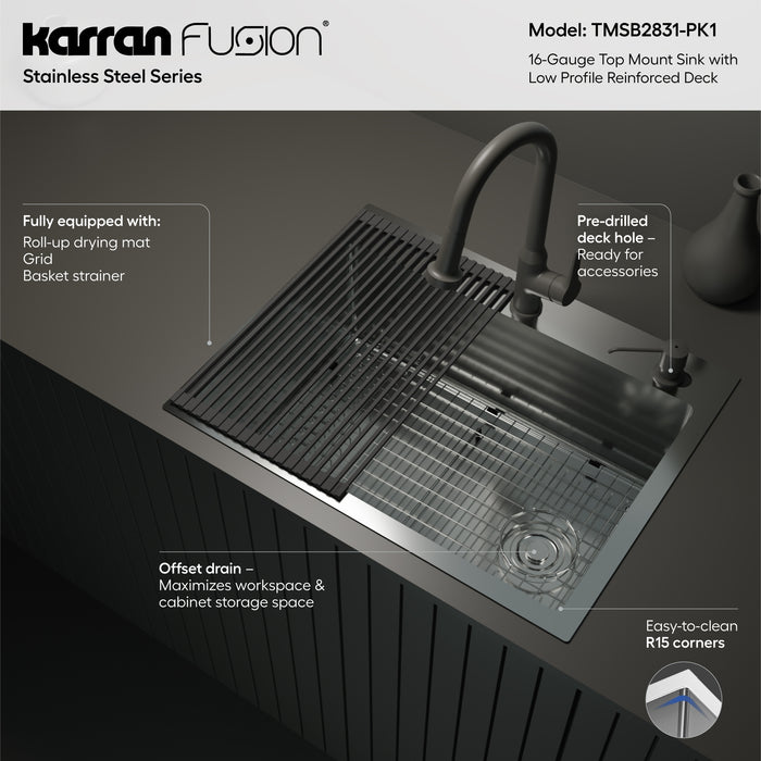 Stainless Steel Stainless Steel Kitchen Sink Satin Brushed 6