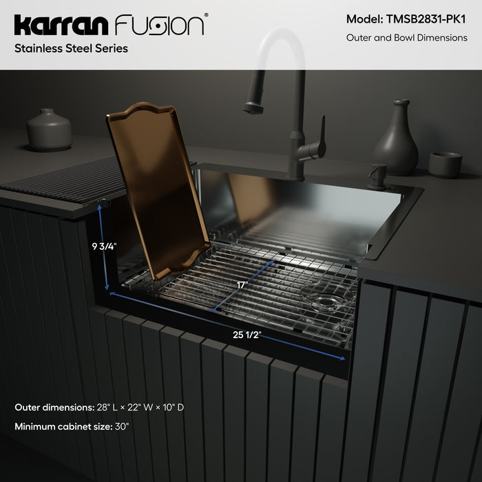Stainless Steel Stainless Steel Kitchen Sink Satin Brushed 7