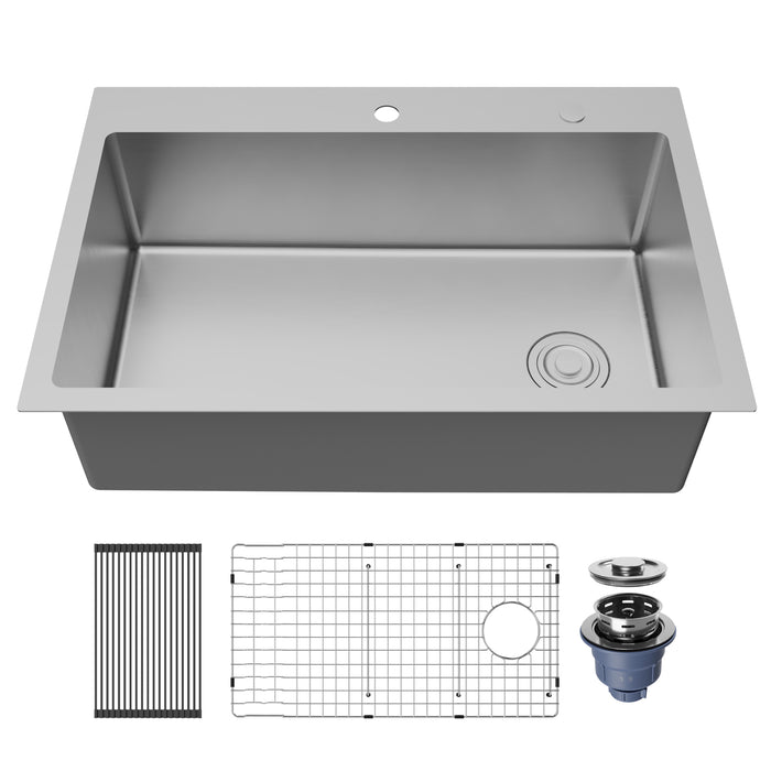 Stainless Steel Stainless Steel Kitchen Sink Satin Brushed 1
