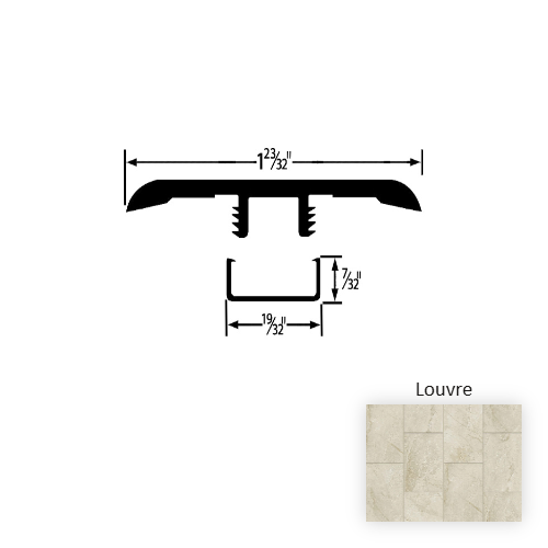 Colonnade Vinyl Louvre T Molding Embossed 1