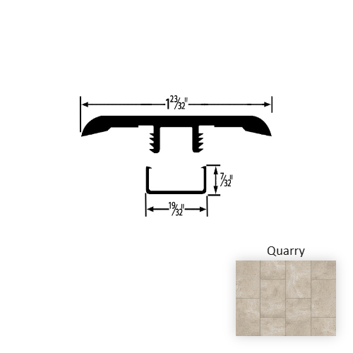 Pietra Vinyl Quarry T Molding Embossed 1