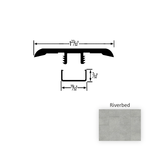 Pietra Vinyl Riverbed T Molding Embossed 1
