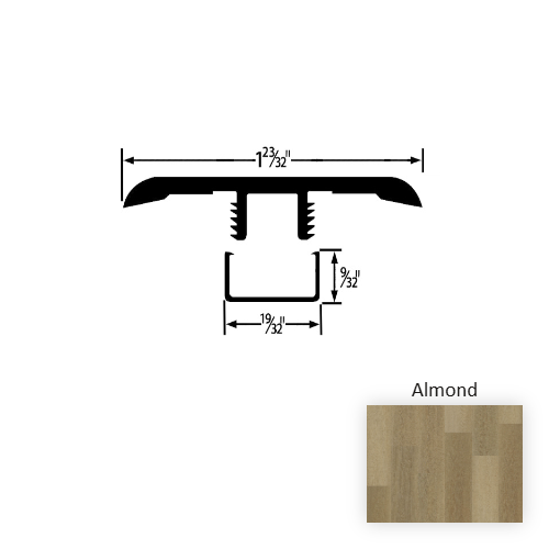 Advantage Vinyl Almond T Molding Embossed 1