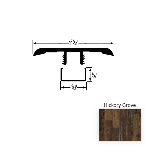 Elevate Vinyl Hickory Grove T Molding Embossed 1