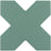 Tangier Green Porcelain Mosaic - Cross