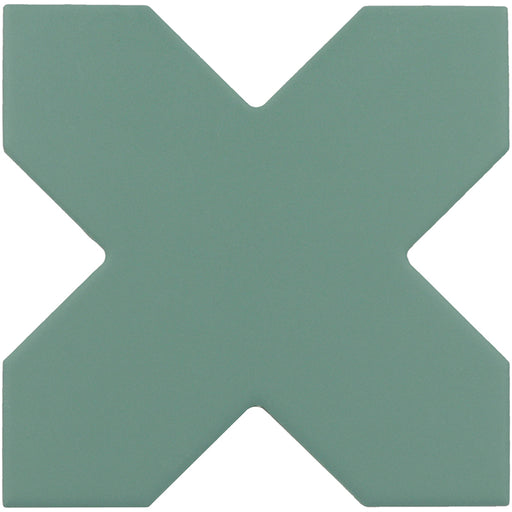 Tangier Green Porcelain Mosaic - Cross