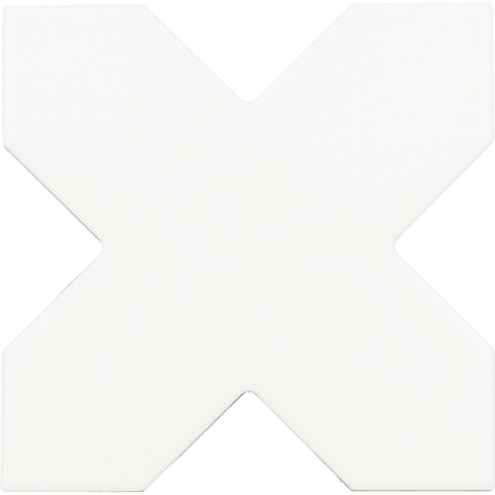 Tangier White Porcelain Mosaic - Cross