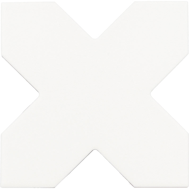 Tangier White Porcelain Mosaic - Cross