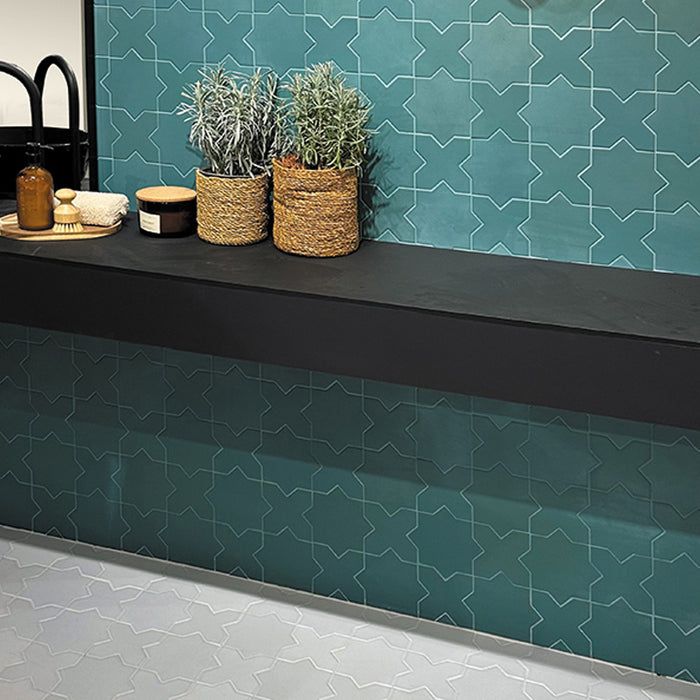 Tangier Green Porcelain Mosaic - Star