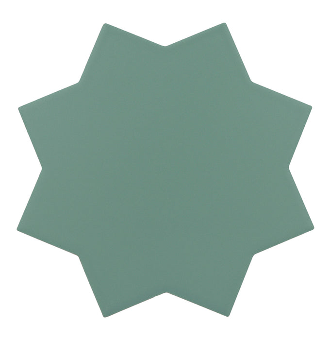 Tangier Green Porcelain Mosaic - Star