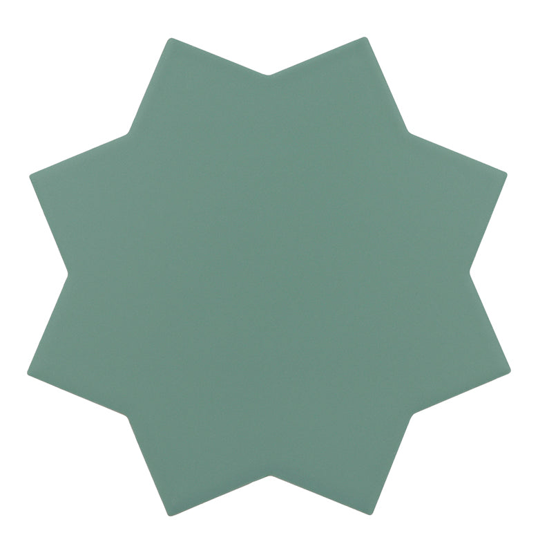 Tangier Green Porcelain Mosaic - Star