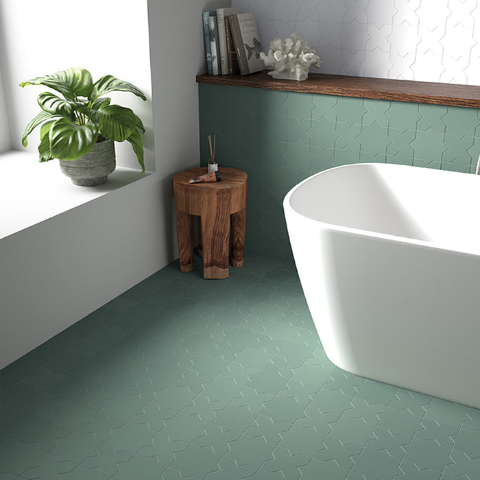 Tangier White Porcelain Tile Matte 4