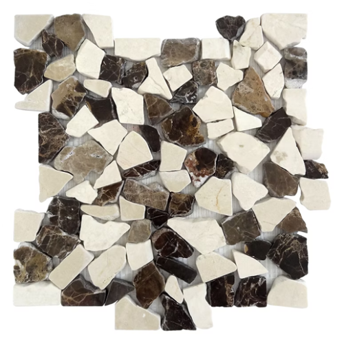 Marble Mocha Interlocking Mosaic Natural 1