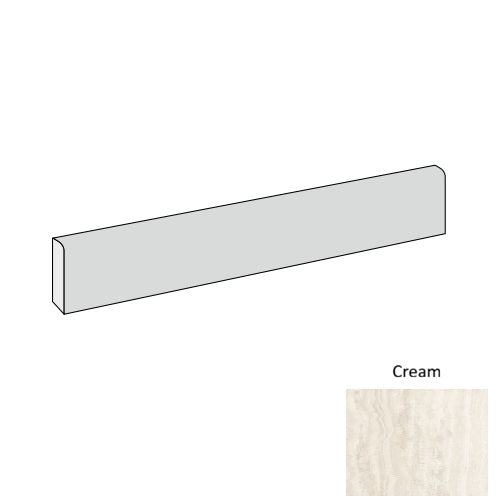 Travertine Porcelain Cream TR02 Bullnose Natural 1