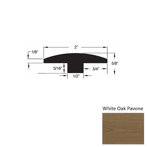 Sereno Wood White Oak Pavone T Molding Urethane 1