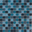 Full Sheet Sample - Aquatica Aqua Color Blends Tahiti Glass Mosaic - 1" x 1" x 8 MM Glossy