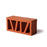 Full Tile Sample - Terra Form Biblios Red Earth Clay Tile - 3.5" x 7.5" x 2 3/4" Unglazed