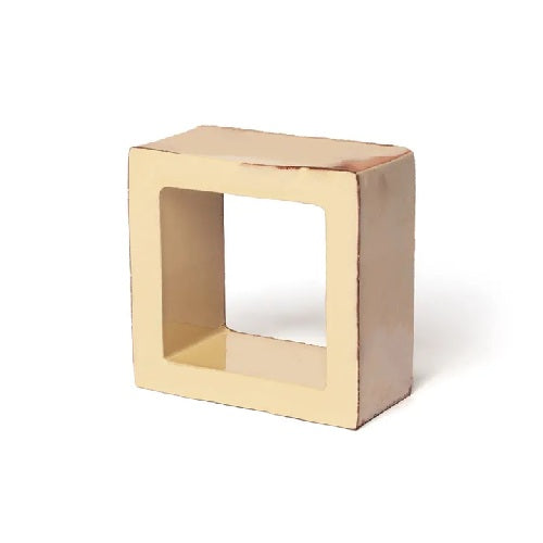 Full Tile Sample - Terra Form Cube Titan Clay Tile - 6" x 6" x 2 3/4" Unglazed
