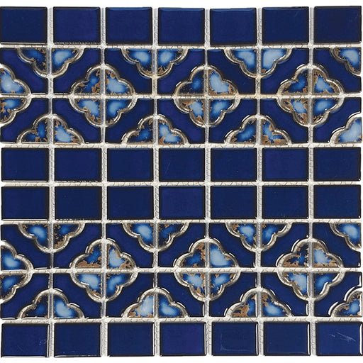 Aqua Porcelain Terra Blue POWPLD Mosaic Glossy 1