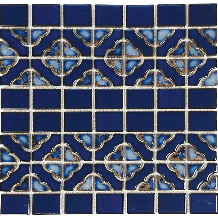 Aqua Porcelain Terra Blue POWPLD Mosaic Glossy 1