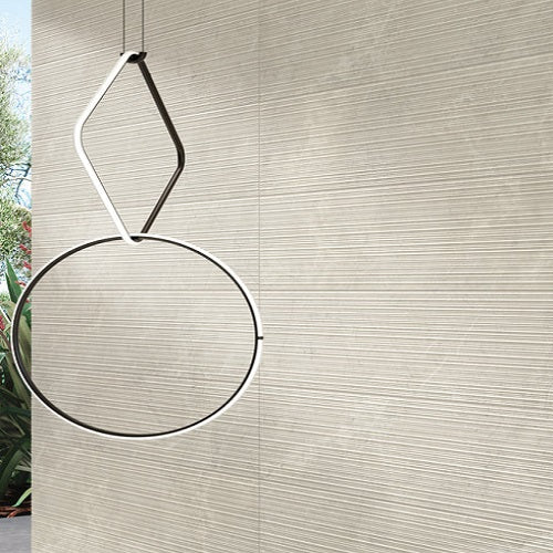 Terramor Groove Bianco Porcelain Tile - Matte