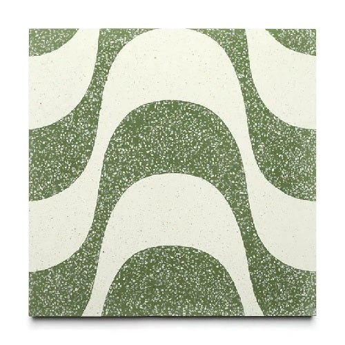 Full Tile Sample - Terrazzo Bossa Nova Cement Tile - 12" x 12" x 5/8" Matte
