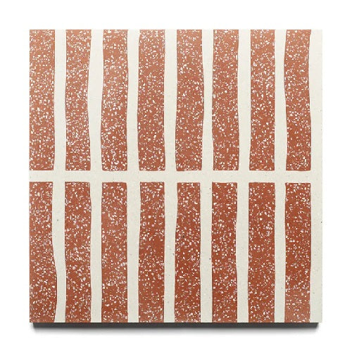 Full Tile Sample - Terrazzo Collin Rust Cement Tile - 12" x 12" x 5/8" Matte
