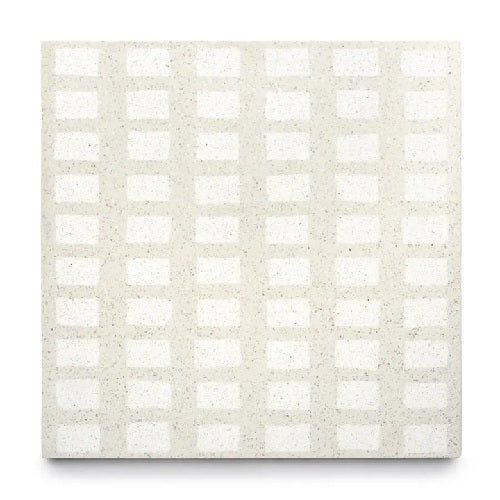 Full Tile Sample - Terrazzo Constellation Bone White Cement Tile - 24" x 24" x 5/8" Matte