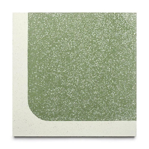 Full Tile Sample - Terrazzo Draper Saguara White Cement Tile - 12" x 12" x 5/8" Matte