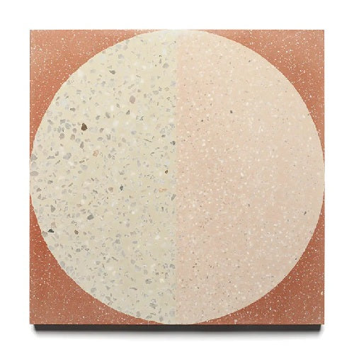 Full Tile Sample - Terrazzo Highball Jaipur Pink Cement Tile - 12" x 12" x 5/8" Matte