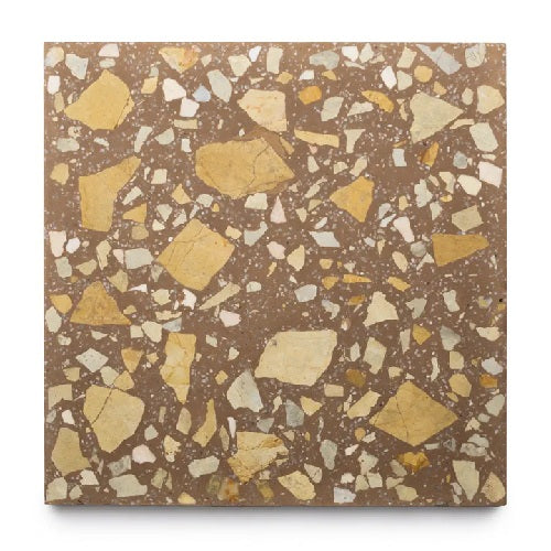 Full Tile Sample - Terrazzo Jacinto Cement Tile - 12" x 12" x 5/8" Matte