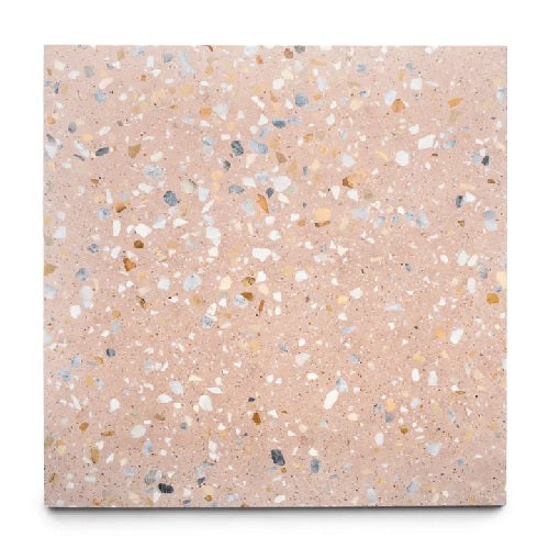 Full Tile Sample - Terrazzo Sunny Lands Cement Tile - 24" x 24" x 5/8" Matte