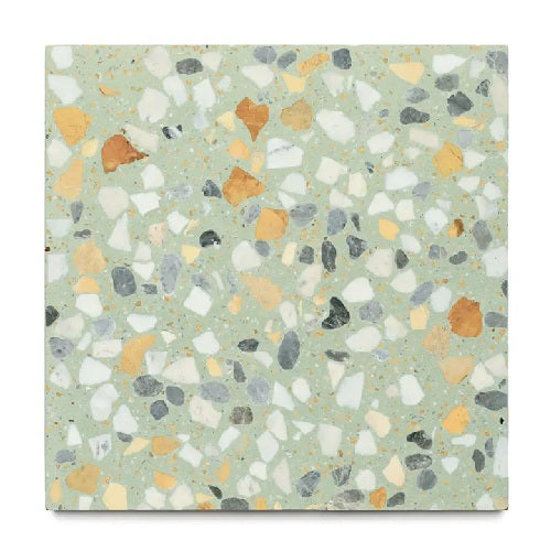 Full Tile Sample - Terrazzo Tahquitz Cement Tile - 12" x 12" x 5/8" Matte