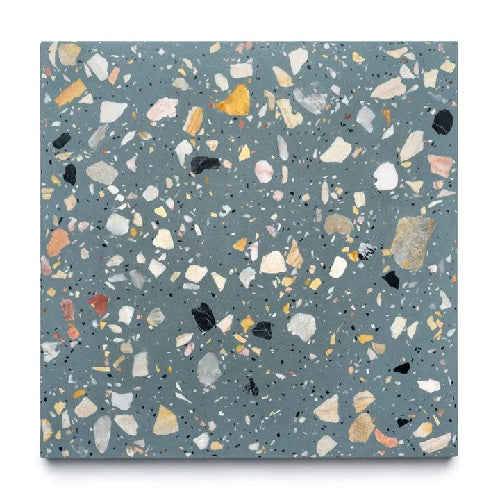 Full Tile Sample - Terrazzo Thunderbird Cement Tile - 12" x 12" x 5/8" Matte