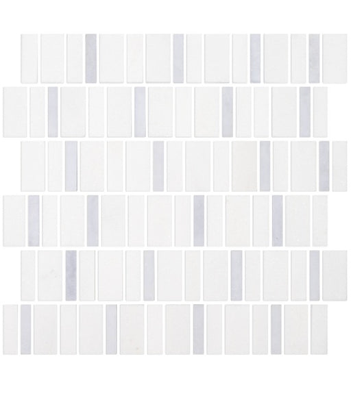 Metro Blend Natural Stone Thassos Blue MLXMETR Mosaic Honed 1