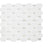 Full Sheet Sample - Metro Blend Thassos Green Dot Octagon Natural Stone Mosaic - 11" x 12" Honed