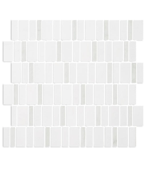 Metro Blend Natural Stone Thassos Green MLXMETR Mosaic Honed 1