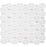 Full Sheet Sample - Metro Blend Thassos Iceberg Dot Octagon Natural Stone Mosaic - 11" x 12" Honed