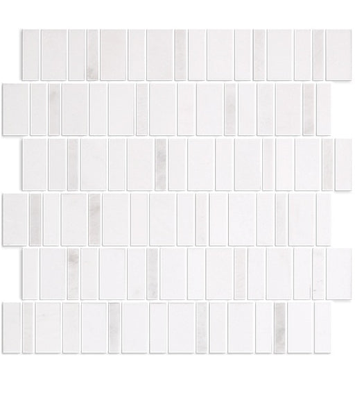 Metro Blend Natural Stone Thassos Iceberg MLXMETR Mosaic Honed 1
