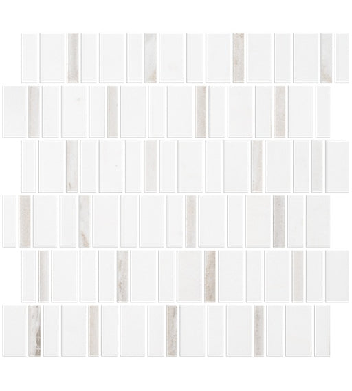 Metro Blend Natural Stone Thassos Skyline MLXMETR Mosaic Honed 1